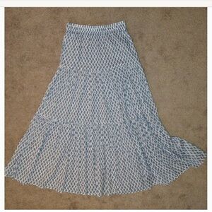 Zara Paisley Tiered Cotton Skirt